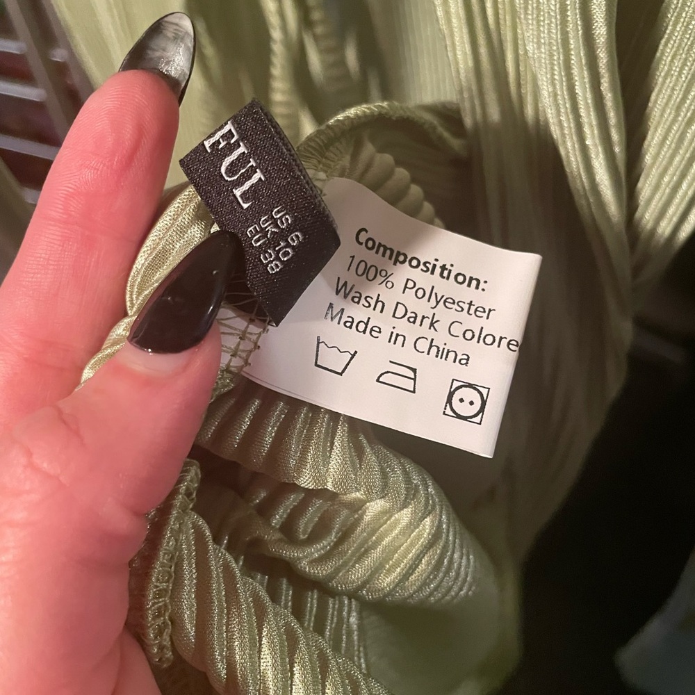 Zaful  Green Ribbed Cardigan - Picture 5 of 5